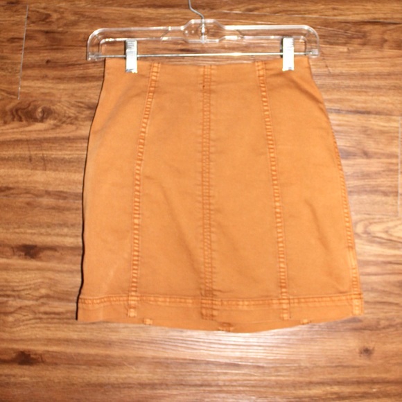 Free People Dresses & Skirts - Free People Modern Femme Tan Mini Skirt Size 2